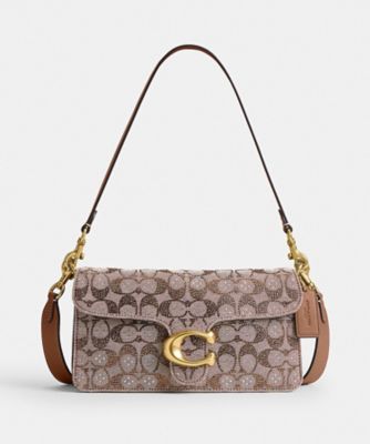 M*)様 COACHショルダーバッグ　シグネチャー ジャカードCA191 タビー ショルダー バッグ 26・クリスタル シグネチャー ジャカード